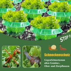 Nikcorp Ovratniki proti polžem 12 kosov | Mehanska zaščita rastlin za vrt | Ekološka pregrada pred polži brez kemikalij
