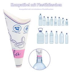 Nikcorp Ženski lijak za uriniranje stoje 50 kosov | Higienični pisoar za enkratno uporabo za potovanja, kampiranje in nosečnice