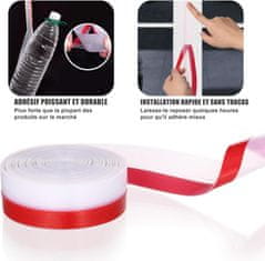 Nikcorp Samolepilno silikonsko tesnilo za vrata in okna 8m, prozorno | Gumijasti trak za toplotno in zvočno izolacijo 3,5 cm