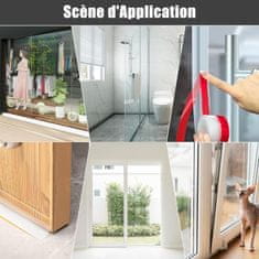 Nikcorp Samolepilno silikonsko tesnilo za vrata in okna 8m, prozorno | Gumijasti trak za toplotno in zvočno izolacijo 3,5 cm