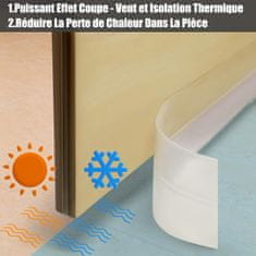 Nikcorp Samolepilno silikonsko tesnilo za vrata in okna 8m, prozorno | Gumijasti trak za toplotno in zvočno izolacijo 3,5 cm