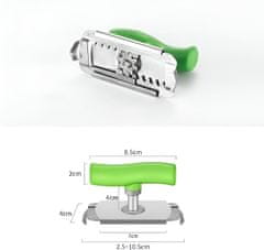 Nikcorp Nastavljiv odpirač za kozarce in steklenice iz nerjavečega jekla, ergonomski ročaj, za pokrovčke od 2,5 do 10,2 cm