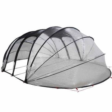 Vidaxl Bazenski šotor dome Transparentno 538 x 440 x 204 cm PVC