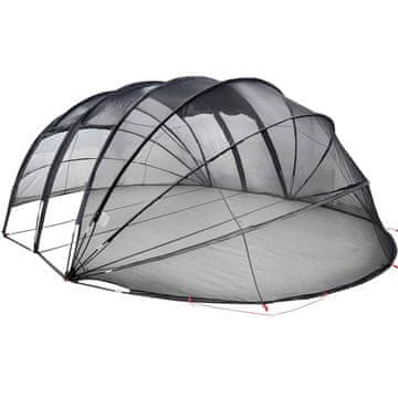 Vidaxl Bazenski šotor dome Transparentno 640 x 432 x 205 cm