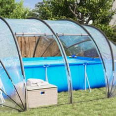Vidaxl Bazenski šotor dome Transparentno 538 x 440 x 204 cm PVC