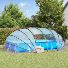 Vidaxl Bazenski šotor dome Transparentno 538 x 440 x 204 cm PVC