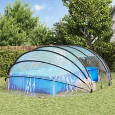 Vidaxl Bazenski šotor dome Transparentno 538 x 440 x 204 cm PVC