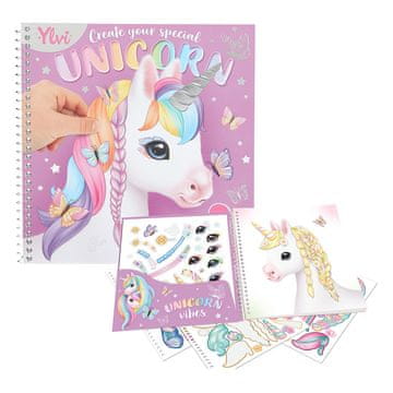 Kreativní sešit se samolepkami Jednorožec Ylvi, Ylvi, 230 samolepek