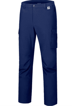 Nikcorp Ženske vodoodporne treking hlače za pohodništvo temno modre XS | Zračne in elastične outdoor hlače z žepi na zadrgo.