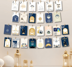 Nikcorp Komplet okraskov za Ramadan Mubarak, girlanda in koledar, barvita dekoracija za dom, pisarno ali mošejo, 12 cm