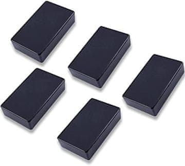 shumee Zyyini Komplet vodoodpornih škatel, črne barve, 5 kosov, 10 x 6 x 2,5 cm