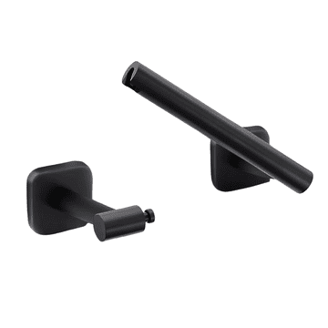 Nikcorp Stensko držalo za toaletni papir, nerjaveče jeklo, črno, 20x9 cm, komplet 2 kosov, enostavna montaža