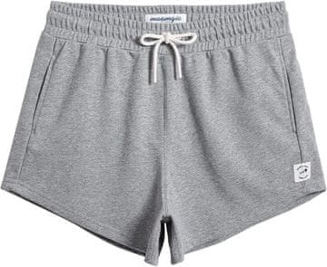 Nikcorp Ženske kratke športne hlače za tek in fitnes | Udobne bombažne trenirka hlače sive barve | Velikost L