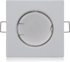 Nikcorp Komplet 3 vgradnih LED reflektorjev 3W, zatemnilni, stropna svetilka, 230V, 8x8 cm, bela barva, kot snopa 120°