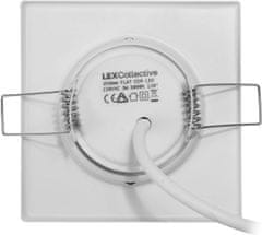 Nikcorp Komplet 3 vgradnih LED reflektorjev 3W, zatemnilni, stropna svetilka, 230V, 8x8 cm, bela barva, kot snopa 120°