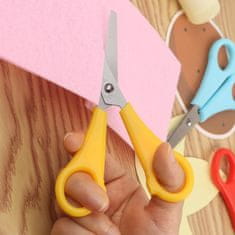 Nikcorp Otroške škarje z ravnilom 2v1, 6 kosov, varne, s tupo konico, za ustvarjanje in šolo, 13 cm, barvne