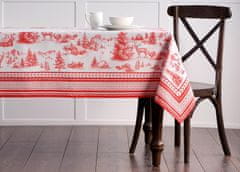 Nikcorp Bombažni prt Winter Joui 160x220 cm, pravokoten namizni prt za jedilnico in kuhinjo, pralen, Öko-Tex Standard 100