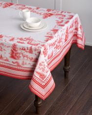 Nikcorp Bombažni prt Winter Joui 160x220 cm, pravokoten namizni prt za jedilnico in kuhinjo, pralen, Öko-Tex Standard 100