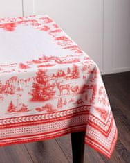 Nikcorp Bombažni prt Winter Joui 160x220 cm, pravokoten namizni prt za jedilnico in kuhinjo, pralen, Öko-Tex Standard 100