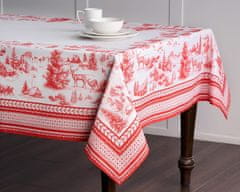 Nikcorp Bombažni prt Winter Joui 160x220 cm, pravokoten namizni prt za jedilnico in kuhinjo, pralen, Öko-Tex Standard 100