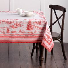 Nikcorp Bombažni prt Winter Joui 160x220 cm, pravokoten namizni prt za jedilnico in kuhinjo, pralen, Öko-Tex Standard 100