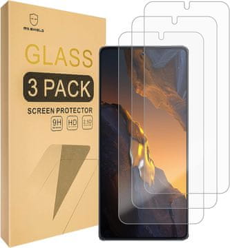 Nikcorp Zaščitno kaljeno steklo za Xiaomi Poco F5, trdota 9H, visoka prosojnost, komplet 3 kosov, zaščita zaslona proti praskam