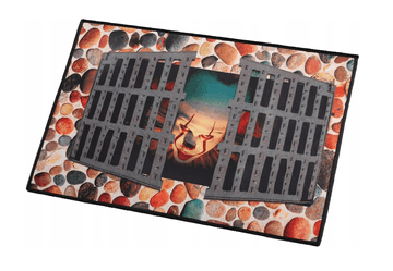 shumee 3D predpražnik za noč čarovnic s klovnom Pennywiseom 40 x 60 cm