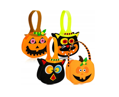 shumee Vrečke za sladkarije iz filca za noč čarovnic, komplet 4