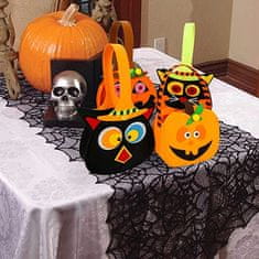 shumee Vrečke za sladkarije iz filca za noč čarovnic, komplet 4