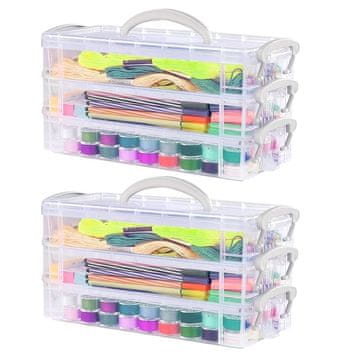 shumee Prozorne, zložljive organizatorske škatle za mizo, 2 kosa