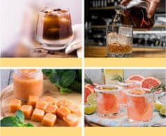 Nikcorp Komplet 4 silikonskih modelčkov za led s pokrovi za 84 kock v obliki src, črk in številk, zložljivi in večnamenski