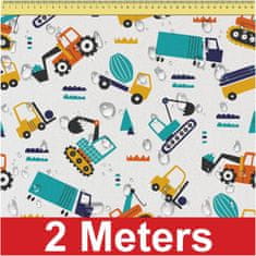 Nikcorp Vodoodporno oblazinjeno platno 160x200 cm z motivom tovornjakov, Oxford tkanina 600D za šivanje prevlek in blazin