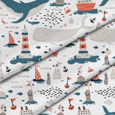 Nikcorp Vodoodporno oblazinjeno platno 160x200 cm z motivom morja, Oxford tkanina 600D za zunanjo in notranjo uporabo