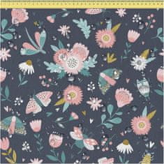 Nikcorp Vodoodporno platno za šivanje na meter 160x100 cm, Oxford tkanina z motivom hroščev, odporna na UV žarke in trganje