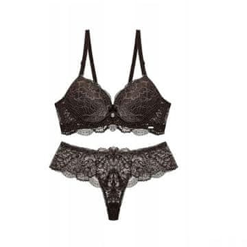 shumee Ženski komplet čipkastega spodnjega perila rjave barve 42/95C