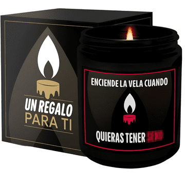 Nikcorp Dišeča sveča z vonjem vanilije v kovinski posodici | Romantično darilo za pare z zabavnim napisom | Črno, 9x7 cm