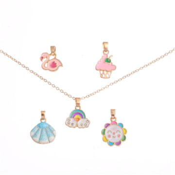 shumee Ženska ogrlica Donboly iz srebra 925 z metuljem in mavrico, sijoč obesek, darilo