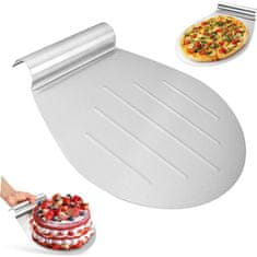 Nikcorp Lopata za pizzo iz nerjavečega jekla 34x28 cm | Večnamenski pladenj za peko in serviranje testa, kruha ter peciva