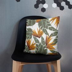 Nikcorp Vodoodporno platno za šivanje 160x100 cm, Oxford tkanina z vzorcem rož in listov, za blazine, torbe in vrtno pohištvo