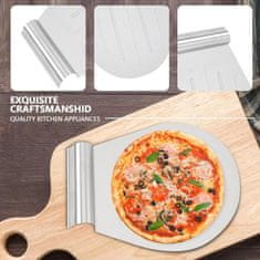 Nikcorp Lopata za pizzo iz nerjavečega jekla 34x28 cm | Večnamenski pladenj za peko in serviranje testa, kruha ter peciva
