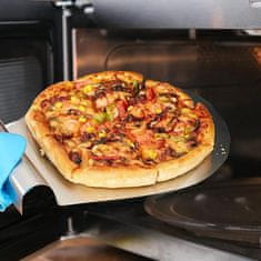 Nikcorp Lopata za pizzo iz nerjavečega jekla 34x28 cm | Večnamenski pladenj za peko in serviranje testa, kruha ter peciva