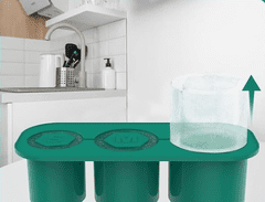 Nikcorp Silikonski kalup za ledene kocke za Stanley skodelico | 3 velikosti | Posoda za led s pokrovom za pijače in koktajle