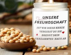 Nikcorp Dišeča sveča sivka iz naravnega sojinega voska 200g | Dolgo gorenje 50 ur | Sproščujoča aromaterapija in dekoracija