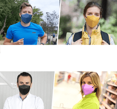 Nikcorp Komplet 30 kosov zaščitnih mask FFP2 v različnih barvah, 5-slojna filtracija, posamično pakirane, CE certifikat