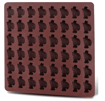 Nikcorp Božični silikonski model za peko z motivom Božička, kalup za čokolado, piškote in led, 20x15 cm, rjav