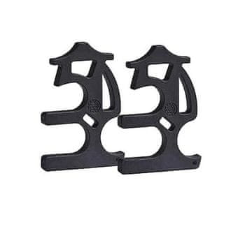 Nikcorp Brezstični odpirač vrat in obesek za ključe, večnamenski higienski pripomoček za gumbe in zaslone, komplet 2 kos, črn