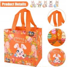 shumee Velikonočne vrečke za otroke - 6 kosov za zbiranje jajc, mešanica barv