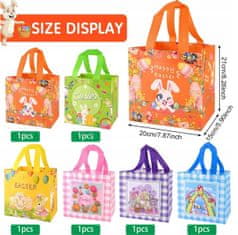 shumee Velikonočne vrečke za otroke - 6 kosov za zbiranje jajc, mešanica barv