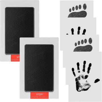 shumee Spominki na odtise otroških rok in stopal, komplet črnil, ki ne puščajo madežev