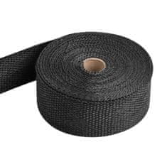 Nikcorp Termoizolacijski trak za izpušne cevi 10 m črn | Toplotna zaščita kolektorja za motor avto z 10 objemkami